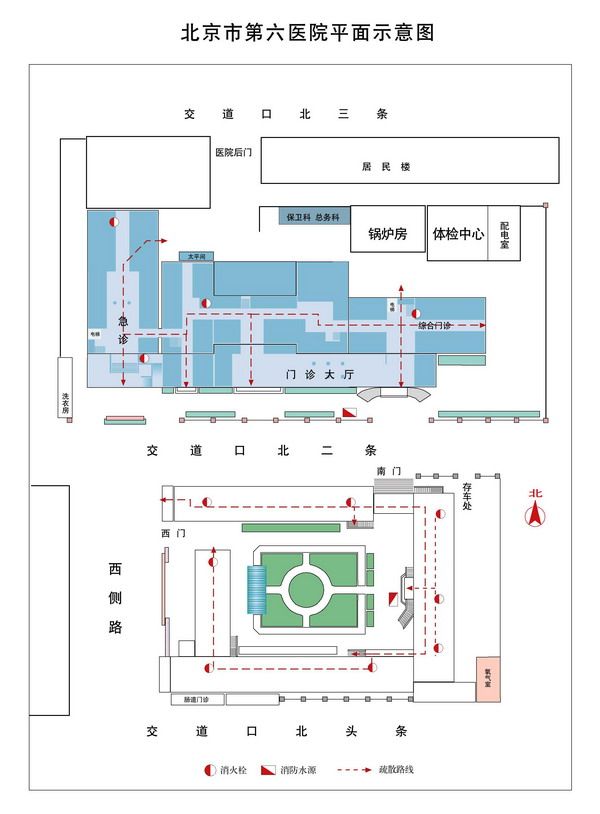 院内平面图 - 北京市第六医院官方新闻 - 复禾医院库