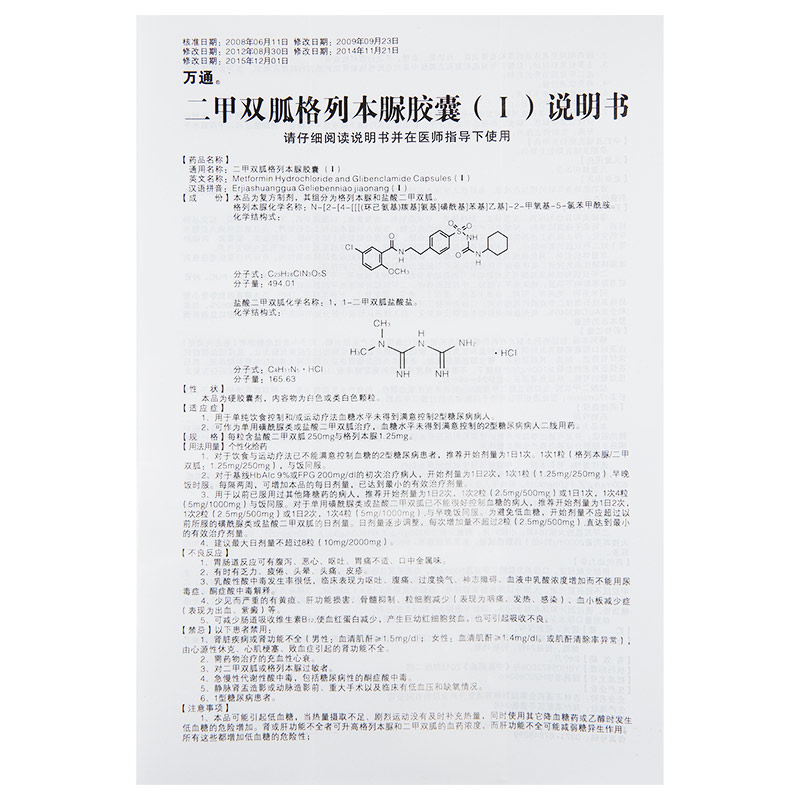 二甲双胍格列本脲胶囊(I)