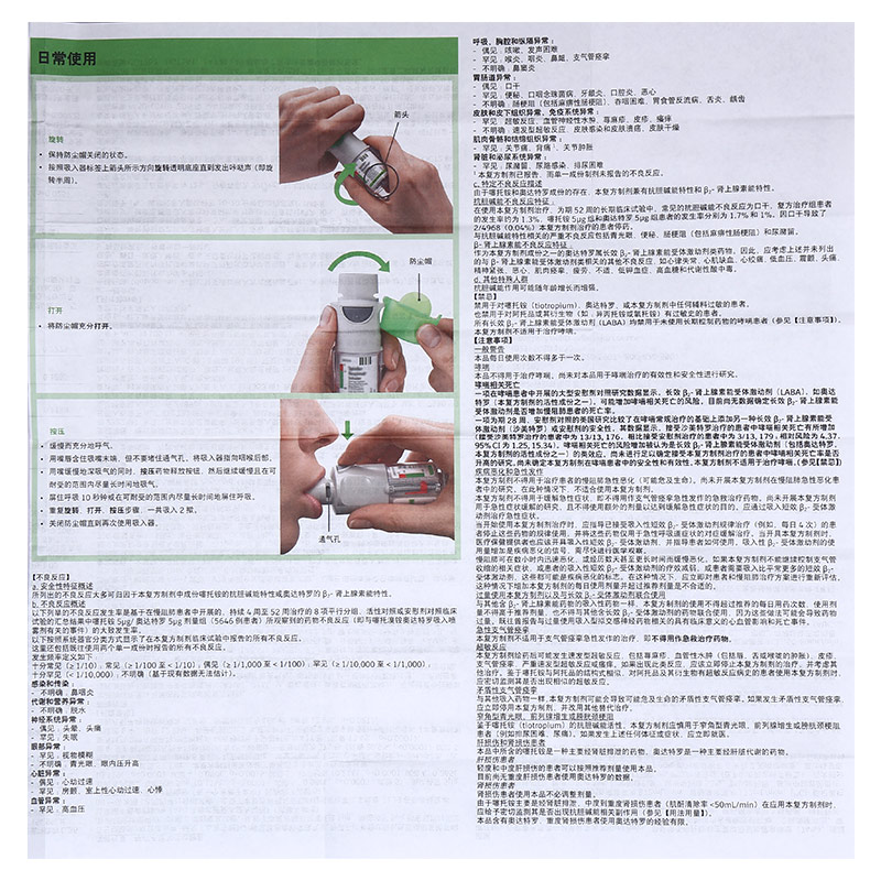 思合华 噻托溴铵奥达特罗吸入喷雾剂5
