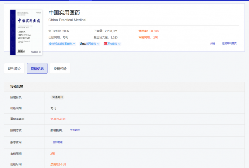 医药期刊如何查询重复率要求，常笑医学网期刊查询工具助力投稿效率提升！
