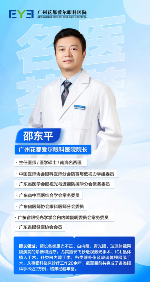 广州花都爱尔眼科医院邵东平院长荣获2025“广州好医生”！